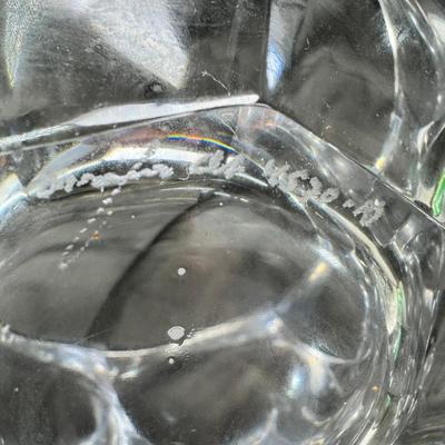 Sale Photo Thumbnail #55: SIGNED & NUMBERED BY LARS HELLSTEN ORREFORS CRYSTAL CENTERPIECE BOWL SIGNED  NUMBERED  LARS HELLSTEN heavy faceted Absolutely stunning Swedish crystal bowl signed and numbered by artist Lars Hellsten for Orrefors Crystal.  Large bowl could be used as a ce