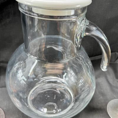 Sale Photo Thumbnail #79: High quality Italian glass with tight fitting lids ( 1 Missing)