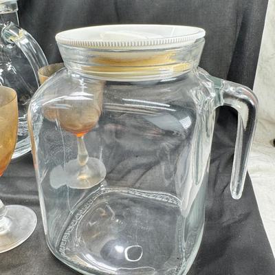 Sale Photo Thumbnail #77: High quality Italian glass with tight fitting lids ( 1 Missing)