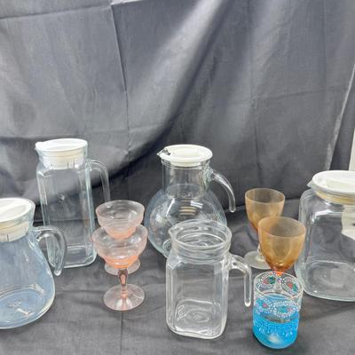 Sale Photo Thumbnail #76: High quality Italian glass with tight fitting lids ( 1 Missing)