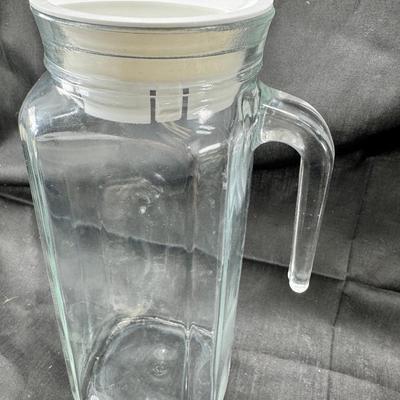 Sale Photo Thumbnail #80: High quality Italian glass with tight fitting lids ( 1 Missing)