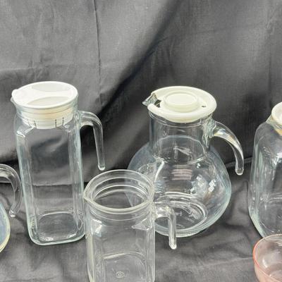 Sale Photo Thumbnail #84: High quality Italian glass with tight fitting lids ( 1 Missing)