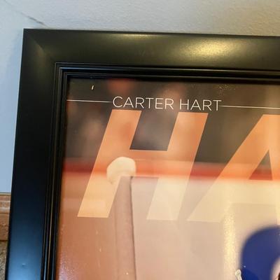 Carter Hart Flyers Rookie Review Framed Collectible - Game-Used Puck! Ltd Ed #25/279 w/ COA