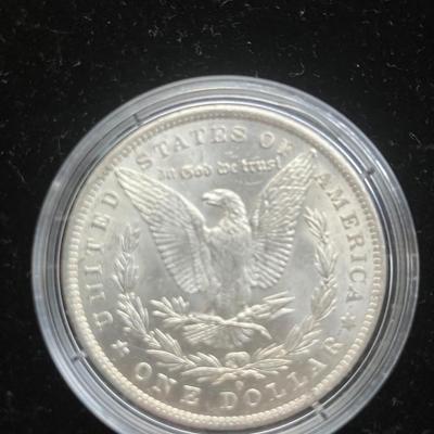 1880-O New Orleans Mint Morgan Silver Dollar – Excellent Brilliant Uncirculated (BU) Condition in Protective Holder