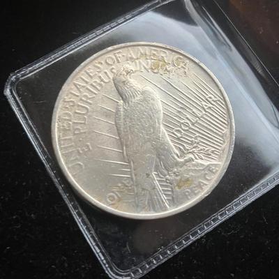 1923 Philadelphia Mint Peace Silver Dollar – Excellent Brilliant Uncirculated (BU) Condition in Protective Holder