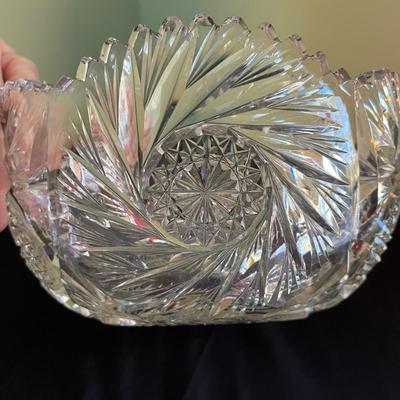 Cut Glass Serving Ware and Vase (LR-BC)