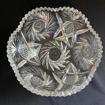 Cut Glass Serving Ware and Vase (LR-BC)