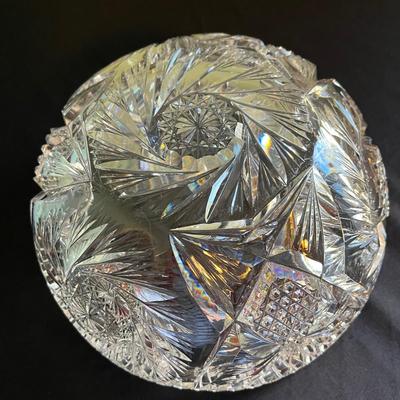 Cut Glass Serving Ware and Vase (LR-BC)