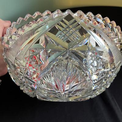 Cut Glass Serving Ware and Vase (LR-BC)