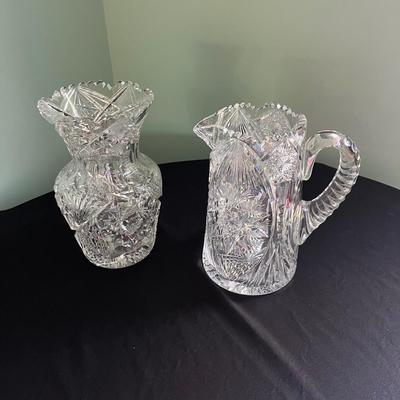 Cut Glass Serving Ware and Vase (LR-BC)