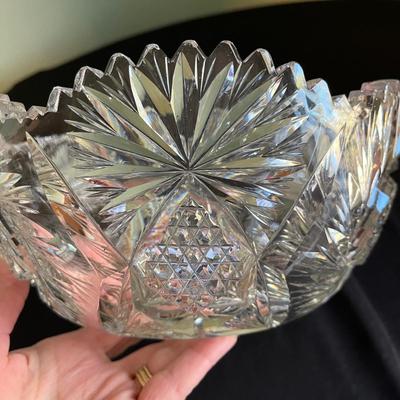 Cut Glass Serving Ware and Vase (LR-BC)