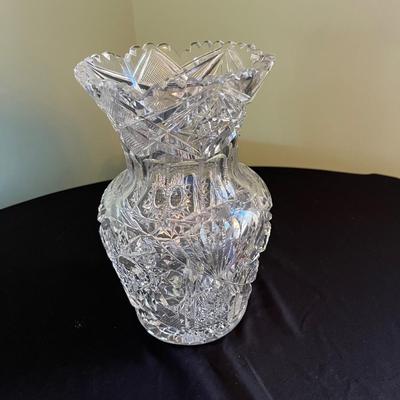 Cut Glass Serving Ware and Vase (LR-BC)