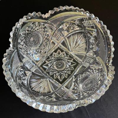 Cut Glass Serving Ware and Vase (LR-BC)