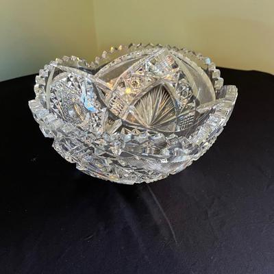 Cut Glass Serving Ware and Vase (LR-BC)