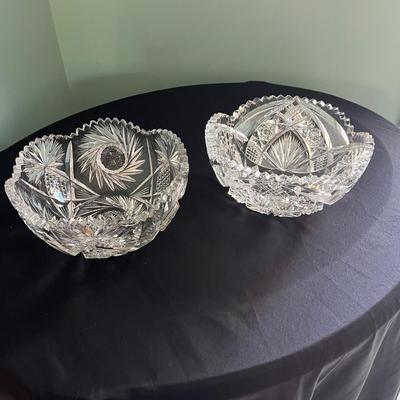 Cut Glass Serving Ware and Vase (LR-BC)