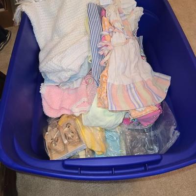Large tub of baby/doll clothes