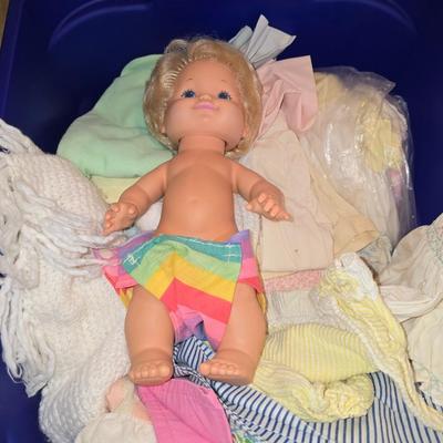 Large tub of baby/doll clothes