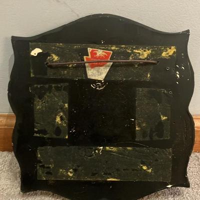 Vintage 1982 Feasterville Fire Company Handcrafted Resin Plaque – Faux Wood Grain, Antique Steam Pumper, by Walter E. Lee Company