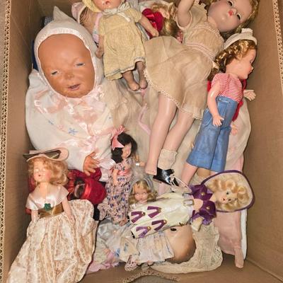 Box of dolls