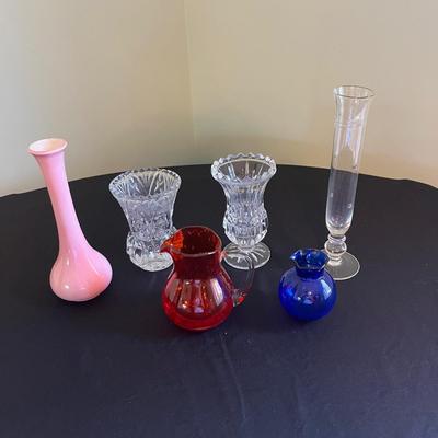 Colored Glass, Clear Glass and Ceramic Bud Vases (LR-BC)