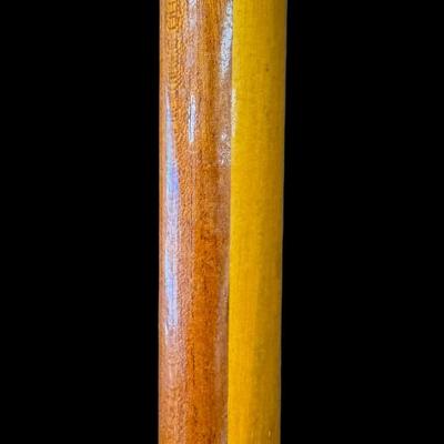 Sale Photo Thumbnail #481: These paddles feature contrasting dark “twin stripes.” There is use related wear, but no cracks or integrity issues to note. Measurement: 58”L (each). [MA]