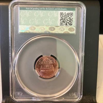 2025-D Lincoln Shield Cent - CACG MS64RD with Green Bean & Patriotic Flag Label (Final Year of Issue)