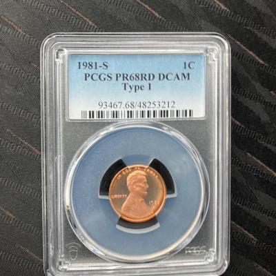 1981-S Type 1 Lincoln Memorial Cent Proof PR68RD DCAM PCGS – Superb Gem Red with Razor-Sharp Cameo Contrast –