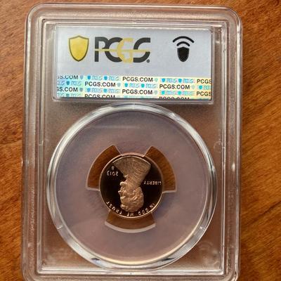 2013-S Shield Lincoln Cent Proof PCGS PR69RD DCAM – Blazing Red Deep Cameo Gem