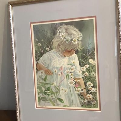 Vintage Signed Giclee Print "As a Flower of the Field" by Carolyn Blish, 2003