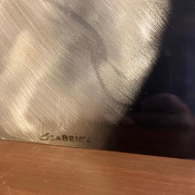 Fred Szabries Signed Brushed Aluminum Nude - 12" x 26" Abstract Metal Art