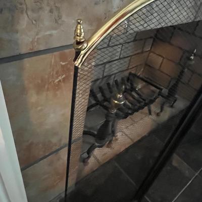 Black and Gold Fireplace Screen (LR-BC)