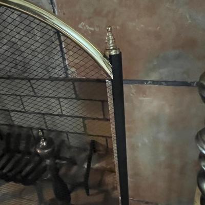 Black and Gold Fireplace Screen (LR-BC)