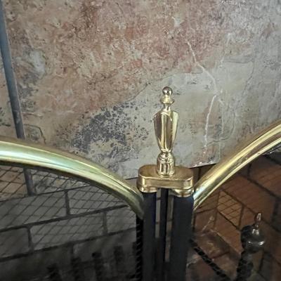 Black and Gold Fireplace Screen (LR-BC)