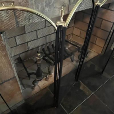 Black and Gold Fireplace Screen (LR-BC)