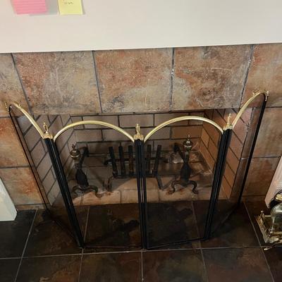 Black and Gold Fireplace Screen (LR-BC)