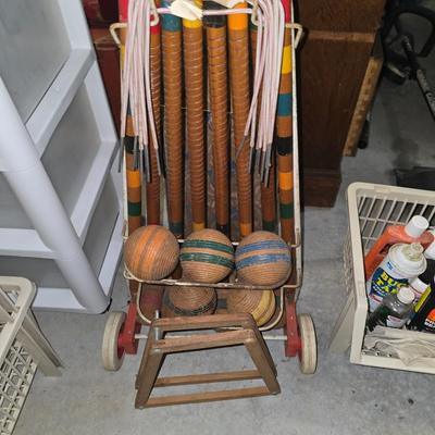 Vintage croquet set