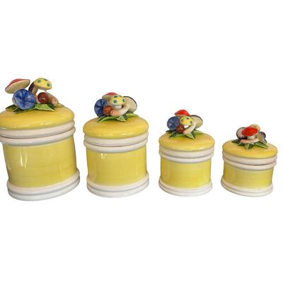 Seymour Mann Mushroom Canister Set with Salt & Pepper (6 Pieces)