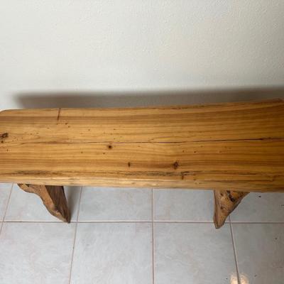 Rustic Solid Wood Bench