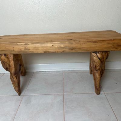 Rustic Solid Wood Bench