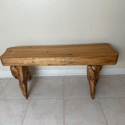 Rustic Solid Wood Bench