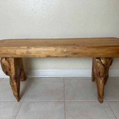 Rustic Solid Wood Bench