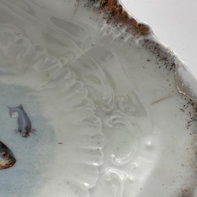 Vintage Victoria Carlsbad Austrian Porcelain Fish Plates & Platter