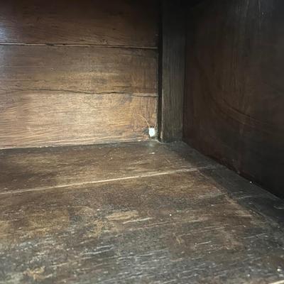 Vintage Solid Wood Two-Door Cabinet with Iron Hardware