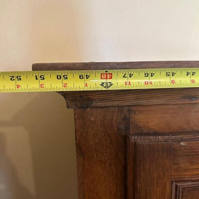 Vintage Solid Wood Two-Door Cabinet with Iron Hardware