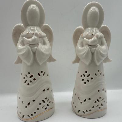 Pair of Belleek Angel Figurines