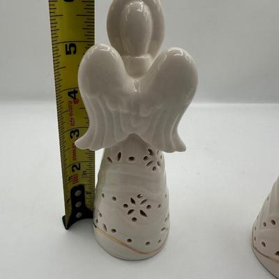 Pair of Belleek Angel Figurines