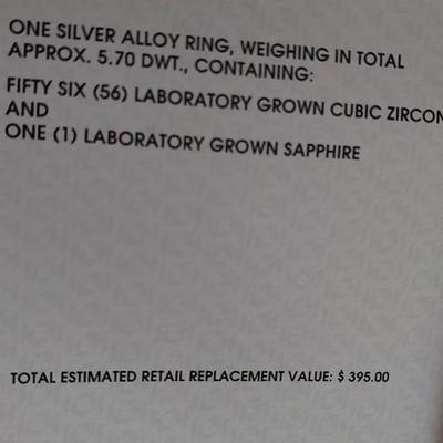 IGI CERTIFIED Lab Grown Sapphire Ring