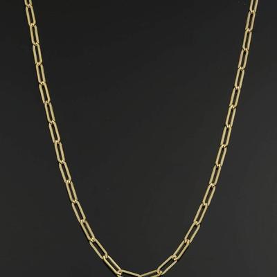 Minimalist Paperclip Chain - 14k Gold-Filled 2.5 mm Link Necklace