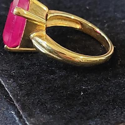 Treated Ruby Ring