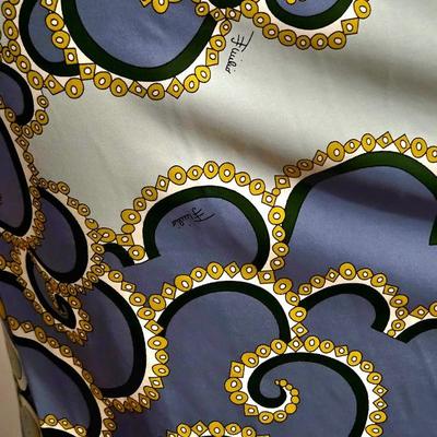Vtg 60-70s Amazing Pucci dress blue/Gold print